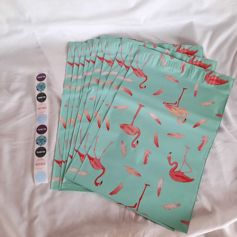 🍁(3/$25) 10 PolyMailers and Thank you stickers